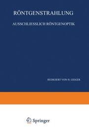 Cover von Röntgenstrahlung Ausschliesslich Röntgenoptik