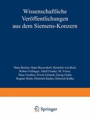 Cover von Wissenschaftliche Veröffentlichungen aus dem Siemens-Konzern