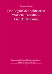 Cover von Der Begriff der politischen Wirtschaftsstraftat