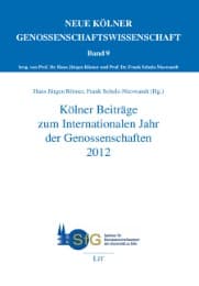 Cover von Kölner Beiträge zum Internationalen Jahr der Genossenschaften 2012
