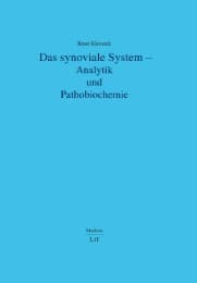 Cover von Das synoviale System - Analytik und Pathobiochemie