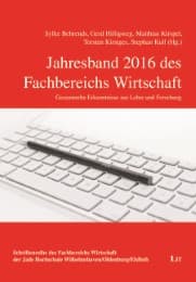 Cover von Jahresband 2016 des Fachbereichs Wirtschaft