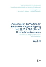Cover von Auswirkungen des Wegfalls der Besonderen Ausgleichsregelung nach §§ 63 ff. EEG 2014 auf Unternehmenskennzahlen