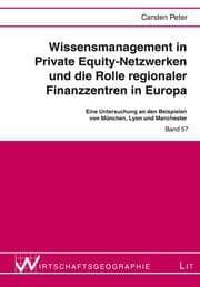 Cover von Wissensmanagement in Private Equity-Netzwerken und die Rolle regionaler Finanzzentren in Europa