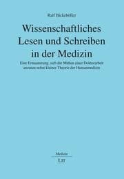 Cover von Wissenschaftliches Lesen und Schreiben in der Medizin