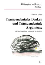 Cover von Transzendentales Denken und Transzendentale Argumente