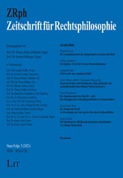 Cover von Zeitschrift für Rechtsphilosophie Neue Folge 5/2021