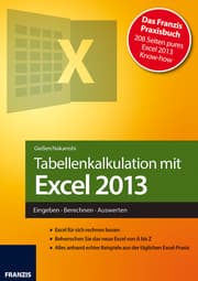 Cover von Tabellenkalkulation mit Excel 2013