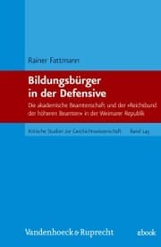 Cover von Bildungsbürger in der Defensive