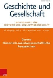 Cover von Corona - Historisch-sozialwissenschaftliche Perspektiven