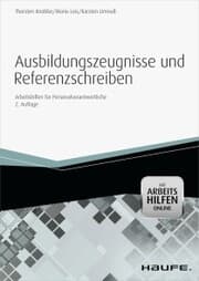 Cover von Ausbildungszeugnisse und Referenzschreiben - mit Arbeitshilfen online