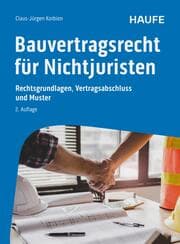 Cover von Bauvertragsrecht für Nichtjuristen