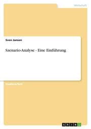 Cover von Szenario-Analyse - Eine Einführung