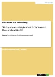 Cover von Werkstudententätigkeit bei E.ON Vertrieb Deutschland GmbH