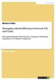 Cover von Managing cultural differences between UK and China