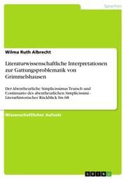 Cover von Literaturwissenschaftliche Interpretationen zur Gattungsproblematik von Grimmelshausen
