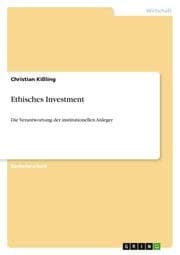 Cover von Ethisches Investment
