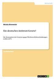 Cover von Ein deutsches Antitrust-Gesetz?