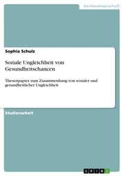 Cover von Soziale Ungleichheit von Gesundheitschancen
