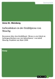 Cover von Liebesdiskurs in der Erzählprosa von Muschg