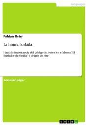 Cover von La honra burlada