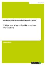 Cover von Erfolgs- und Misserfolgsfaktoren einer Präsentation