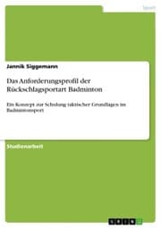 Cover von Das Anforderungsprofil der Rückschlagsportart Badminton