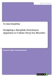Cover von Designing a Barophile Enrichment Apparatus to Culture Deep Sea Microbes