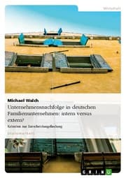 Cover von Vergleich familieninterne versus familienexterne Nachfolge im deutschsprachigen Raum