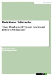 Cover von Talent Development Through Educational Institutes Of Rajasthan