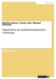 Cover von Organisation des Qualitätsmanagements - Umsetzung
