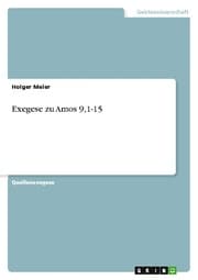 Cover von Exegese zu Amos 9,1-15