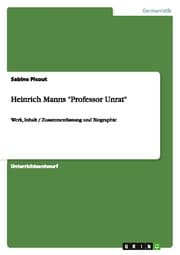 Cover von Heinrich Manns 'Professor Unrat'