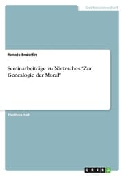 Cover von Seminarbeiträge zu Nietzsches 'Zur Genealogie der Moral'
