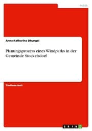 Cover von Planungsprozess eines Windparks in der Gemeinde Stockelsdorf