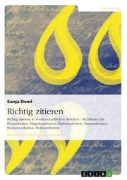 Cover von Richtig zitieren