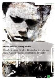 Cover von Handreichung für den Deutschunterricht zu Hans Georg Noack: 'Rolltreppe abwärts'