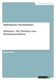 Cover von Mediation - Ein Überblick zum Mediationsverfahren
