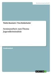 Cover von Seminararbeit zum Thema Jugendkriminalität