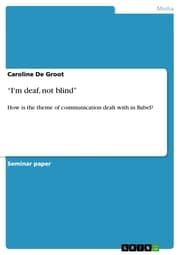Cover von 'I'm deaf, not blind'