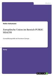 Cover von Europäische Union im Bereich Public Health