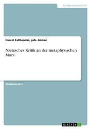 Cover von Nietzsches Kritik an der metaphysischen Moral