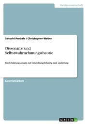 Cover von Dissonanz- und Selbstwahrnehmungstheorie
