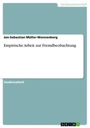 Cover von Empirische Arbeit zur Fremdbeobachtung