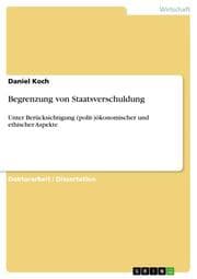 Cover von Begrenzung von Staatsverschuldung