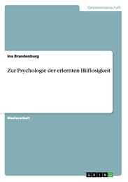 Cover von Zur Psychologie der erlernten Hilflosigkeit