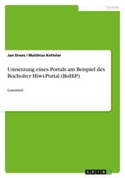 Cover von Umsetzung eines Portals am Beispiel des Bocholter Hiwi-Portal (BoHiP)