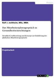 Cover von Das Mitarbeiterjahresgespräch in Gesundheitseinrichtungen