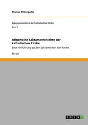 Cover von Allgemeine Sakramentenlehre der katholischen Kirche