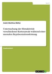 Cover von Untersuchung der Hirnaktivität verschiedener Kortexareale während einer mentalen Repräsentationsleistung